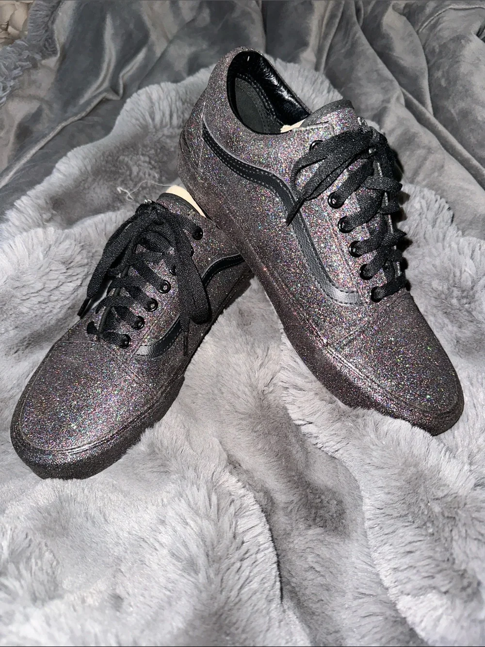 Vans: Old Skool Rainbow Glitter Skate Sneakers